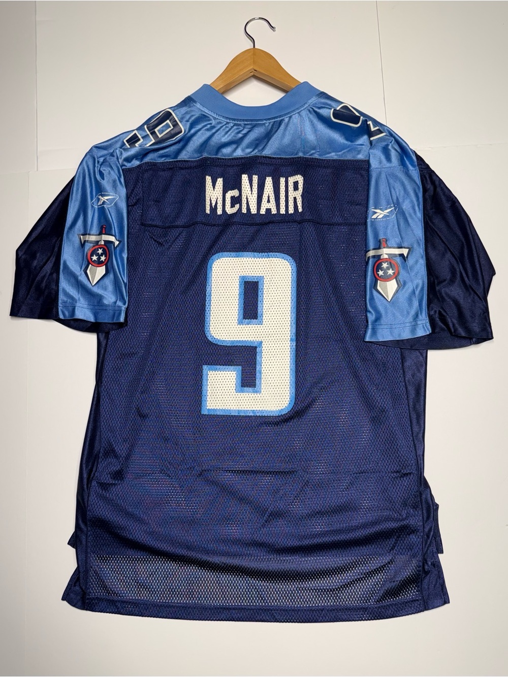 Vintage Reebok McNair Jersey NFL Tennessee Titans Mens Size Large Have Flaws